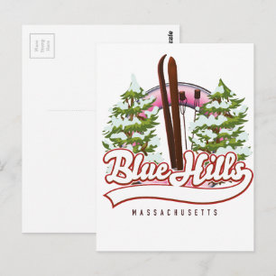 Carte Postale logo ski Blue Hills Massachusetts