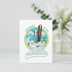 Carte Postale Logo ski montagne Crested Butte Colorado