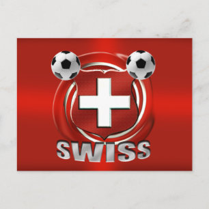 Carte Postale Logo suisse Soccer Fussball présente