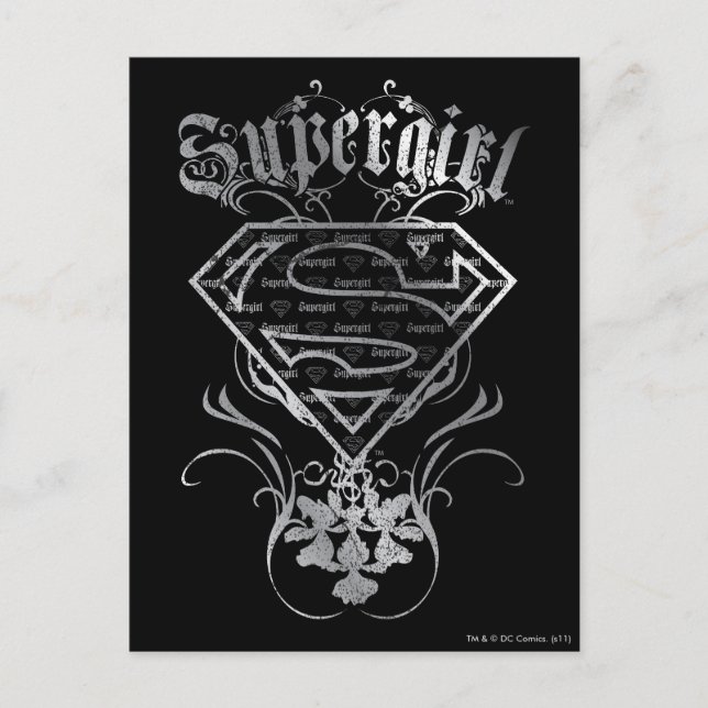 Carte Postale Logo super fille Fancy Silver (Devant)