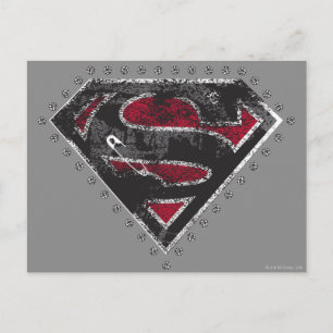 Carte Postale Logo super-fille vêtu noir et rouge