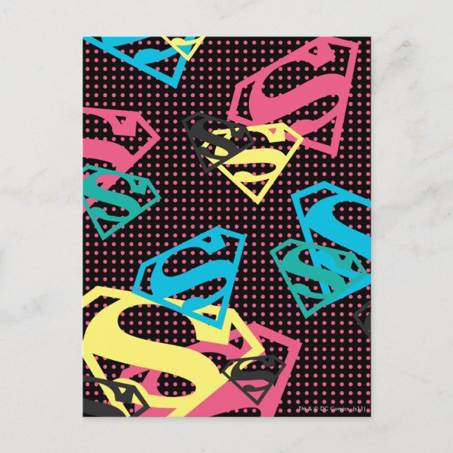 Carte Postale Logo Supergirl Motif & Pois (Devant)