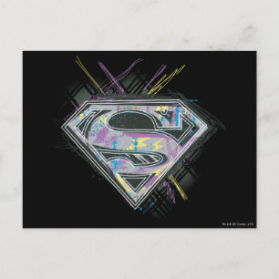 Carte Postale Logo Supergirl Scribbles