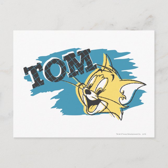Carte Postale Logo Tom Bleu et Jaune (Devant)