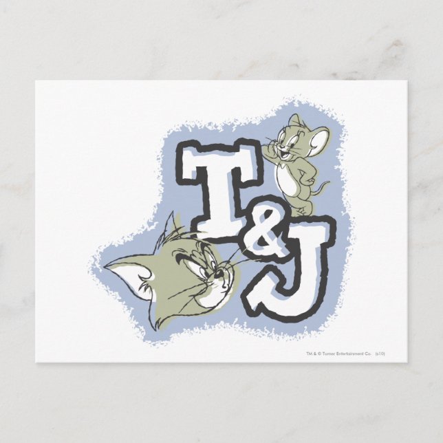 Carte Postale Logo Tom et Jerry T&J (Devant)