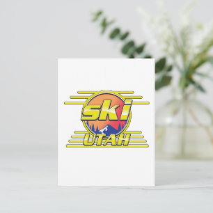 Carte Postale Logo Utah Ski des années 1980