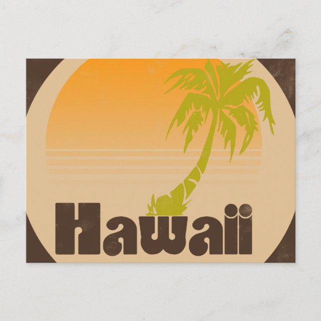 Carte Postale Logo vintage Hawaii (Devant)