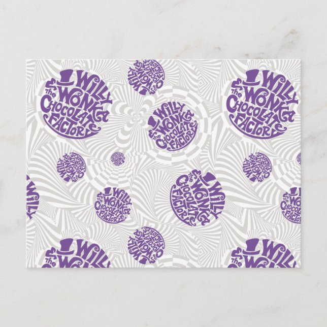 Carte Postale Logo Willy Wonka Psychedelic Graphisme (Devant)