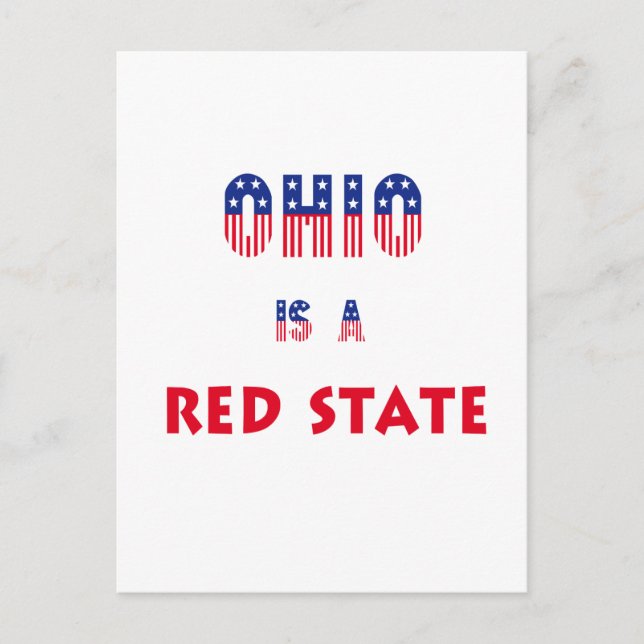 Carte Postale L'Ohio est un État rouge (Devant)
