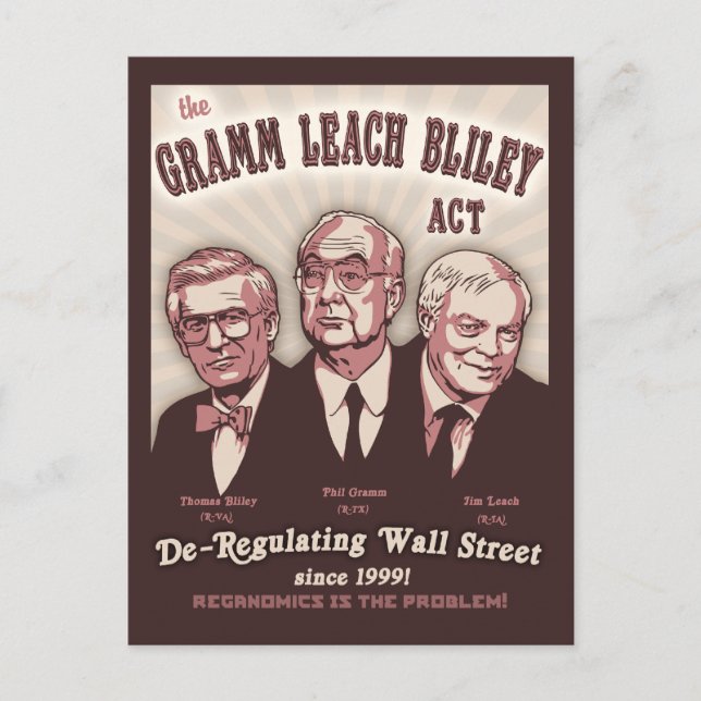Carte Postale Loi Gramm Leach Bliley (Devant)