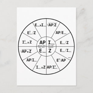 Carte Postale Loi Ohms pour AC