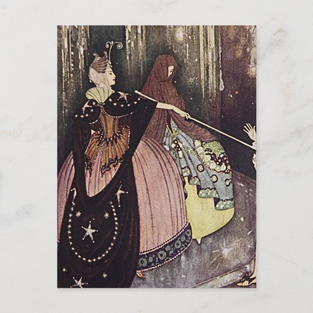 Carte Postale "L'Oiseau Bleu" par Edmund Dulac (Devant)