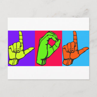 Carte Postale LOL ASL Sign Language Design #2