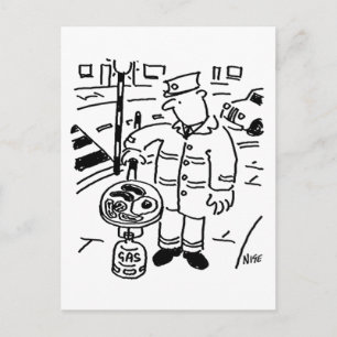 Carte Postale Lollipop Man prépare son petit déjeuner