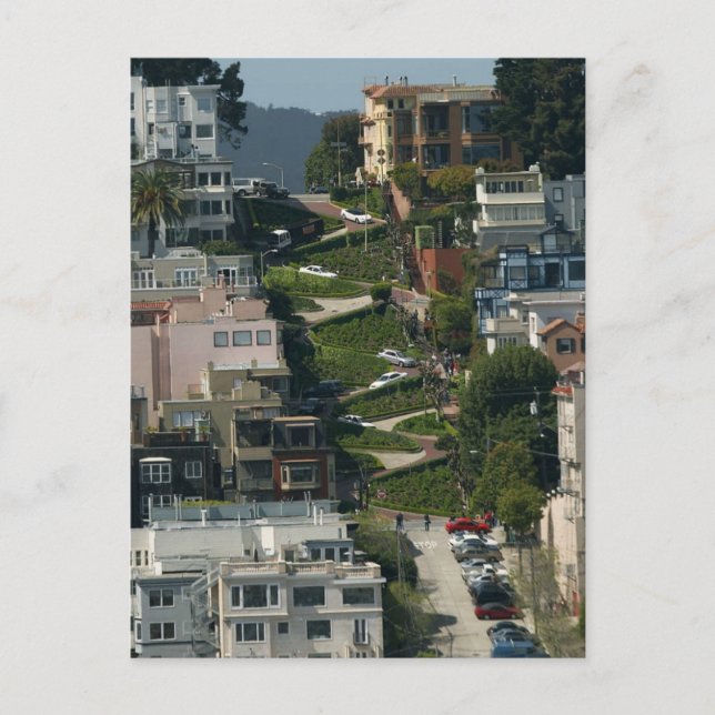 Carte Postale Lombard Street À San Francisco Americas Crookedes (Devant)