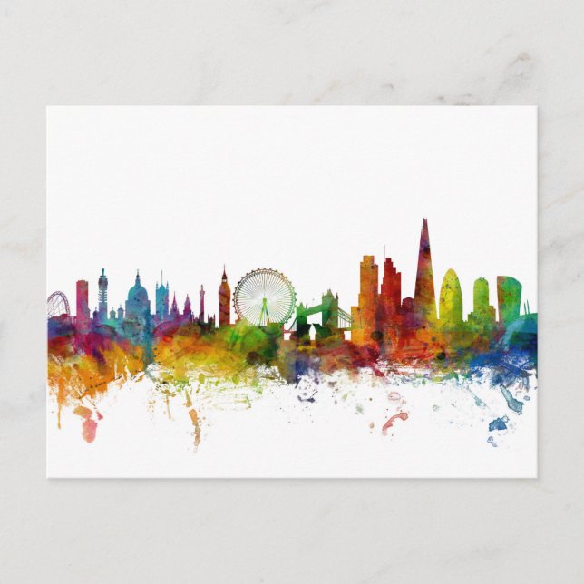 Carte Postale London England Skyline (Devant)