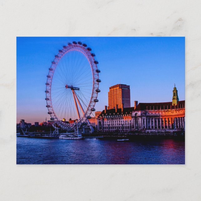 Carte Postale London Eye dans la nuit (Devant)