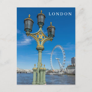 Carte postale London Eye et lampost