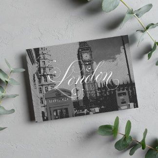 Carte Postale London Landmark Vintage Black White Photo