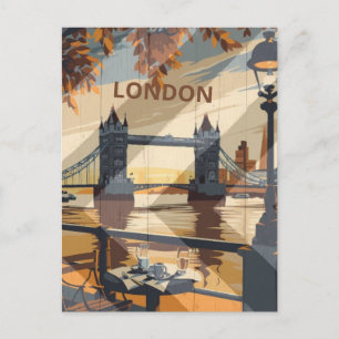 Carte postale londonienne esthétique Vintage voyag