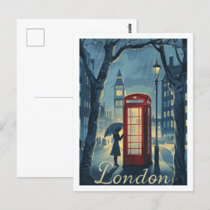 Carte Postale Londres Angleterre Royaume-Uni Vintage célèbre Tra