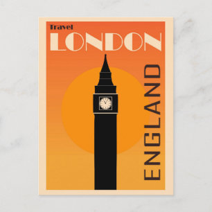 Carte Postale Londres Angleterre Vintage Big Ben Travel