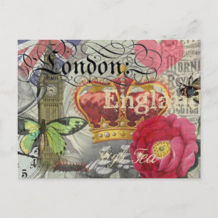 Carte Postale Londres Angleterre Voyage Europe Vintage Art