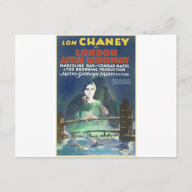 Carte Postale LONDRES APRÈS MINUIT par Philip J. Riley (Devant)