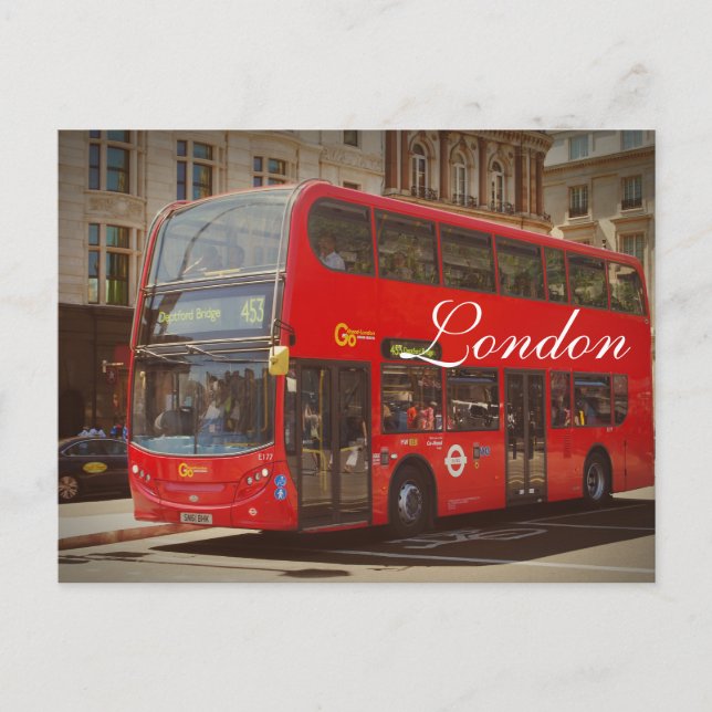 Carte postale Londres Bus (Devant)