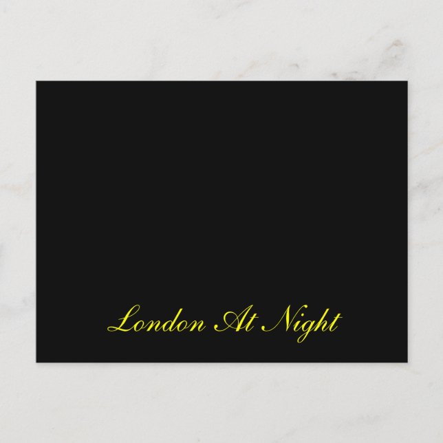 Carte Postale Londres De Nuit (Devant)