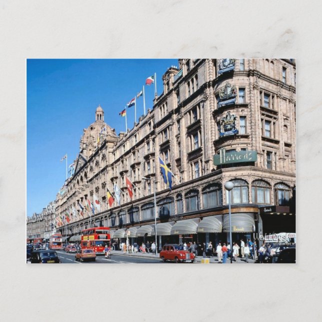 Carte Postale Londres, Harrods à Knightsbridge (Devant)