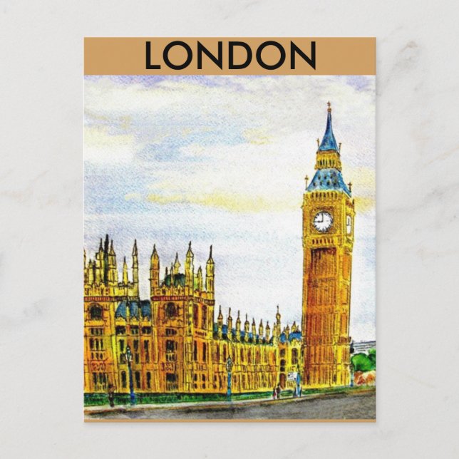 Carte Postale Londres. Les Chambres du Parlement. (Devant)