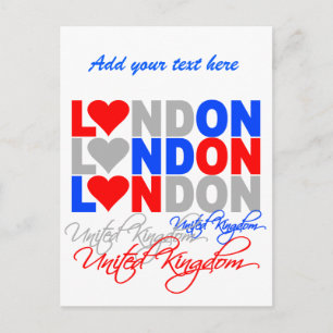 Carte postale Londres - personnaliser !