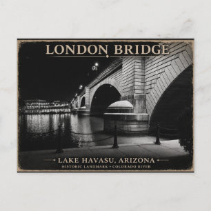 Carte Postale Londres Pont Black & White Night