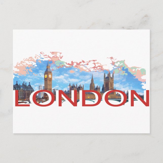 Carte Postale Londres Vintage (Devant)