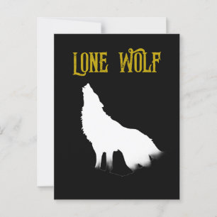 Carte Postale Lone Wolf Homme Sigma moderne minimaliste