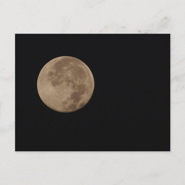 Carte Postale Lonesome - pleine lune dans un ciel sombre (Devant)