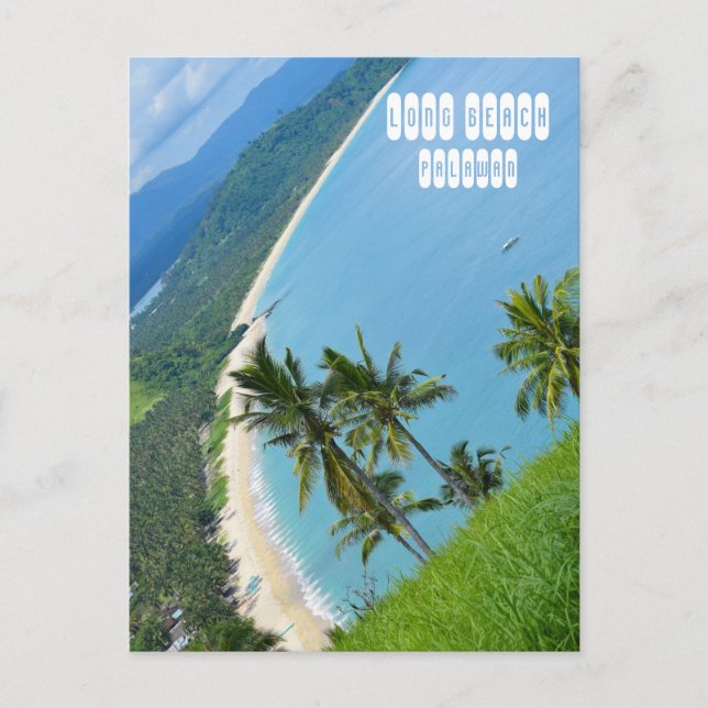 Carte Postale Long Beach à Palawan (Devant)