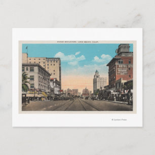 Carte Postale Long Beach, CA - Ocean Boulevard View