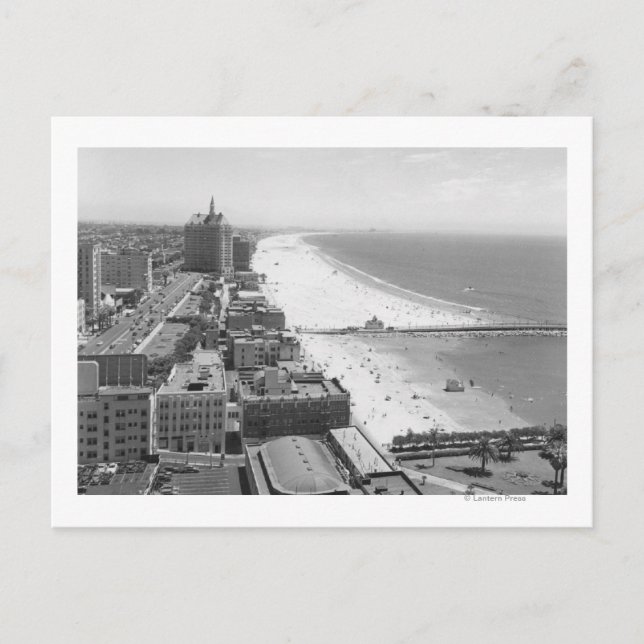 Carte Postale Long Beach, California Coastline and Beach (Devant)
