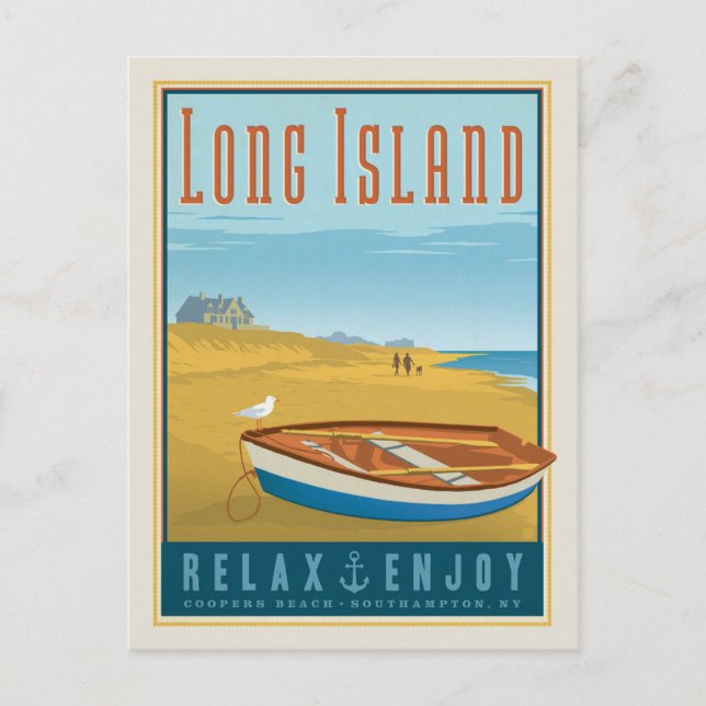 Carte Postale Long Island | Coopers Beach, Southhampton, NY (Devant)