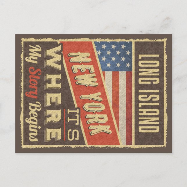 Carte Postale Long Island New York (Devant)