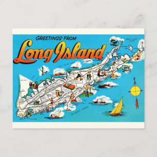 Carte Postale Long Island, NY Salutation