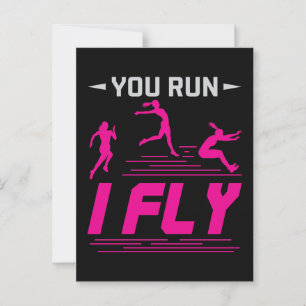 Carte Postale Long Jump Jumper Femmes Vous Diriger Je Voler