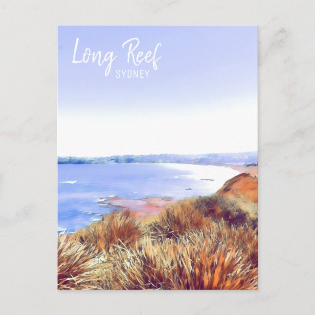 Carte Postale Long Reef Sydney Northern Beaches Voyage rétro (Devant)