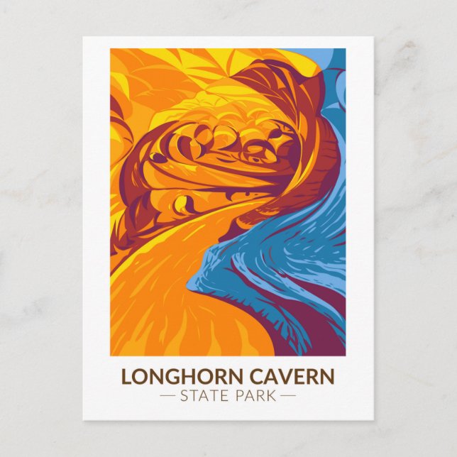 Carte Postale Longhorn Cavern State Park Texas Vintage (Devant)