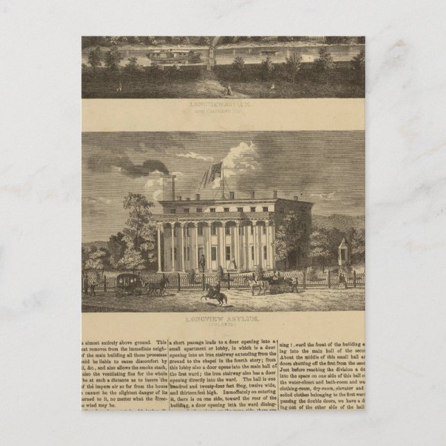 Carte Postale Longview Asylum, Ohio (Devant)