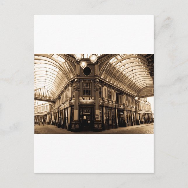 Carte Postale look antique du marché plomb Image (Devant)