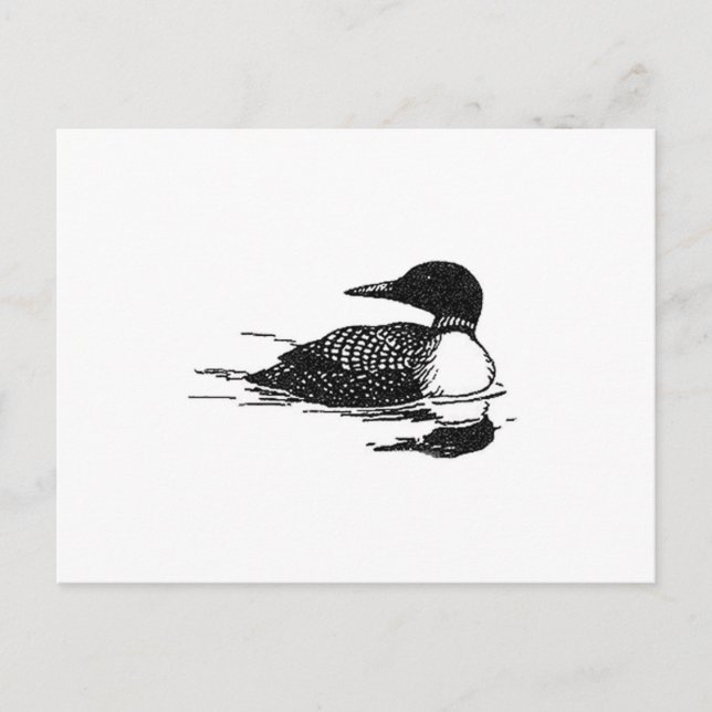 Carte Postale Loon Line Art (Devant)