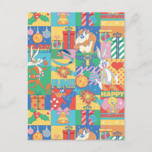 Carte Postale LOONEY TUNES™   Modèle de Noël Joyeuses Fêtes